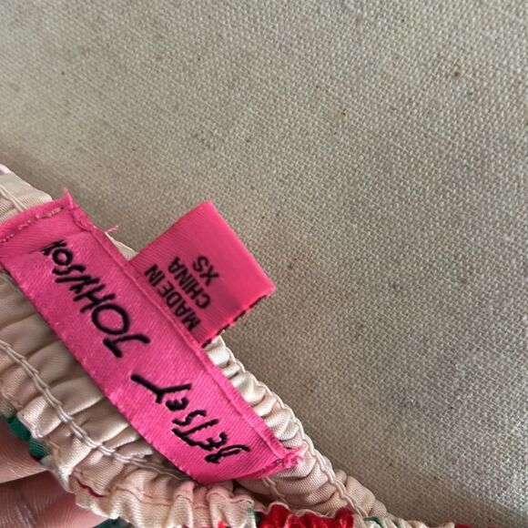 Betsey Johnson Strawberry Feilds Challis Midi Dress size XS - Picture 10 of 12